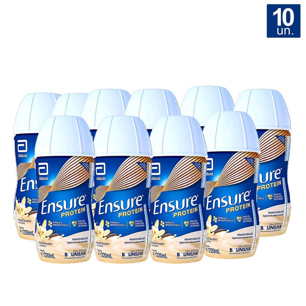Kit 10X Ensure Protein Baunilha 220ml