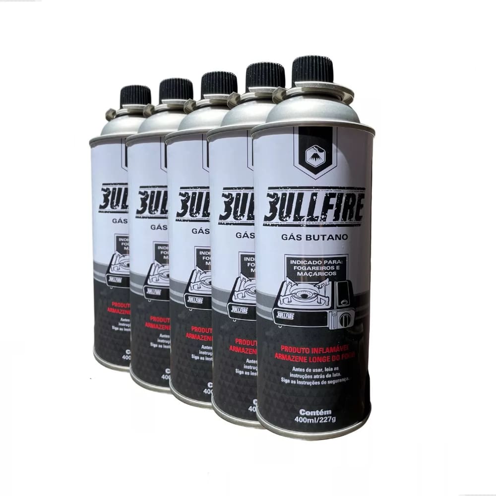 05 Refil Recarga Maçarico Camping Isqueiro Fogão