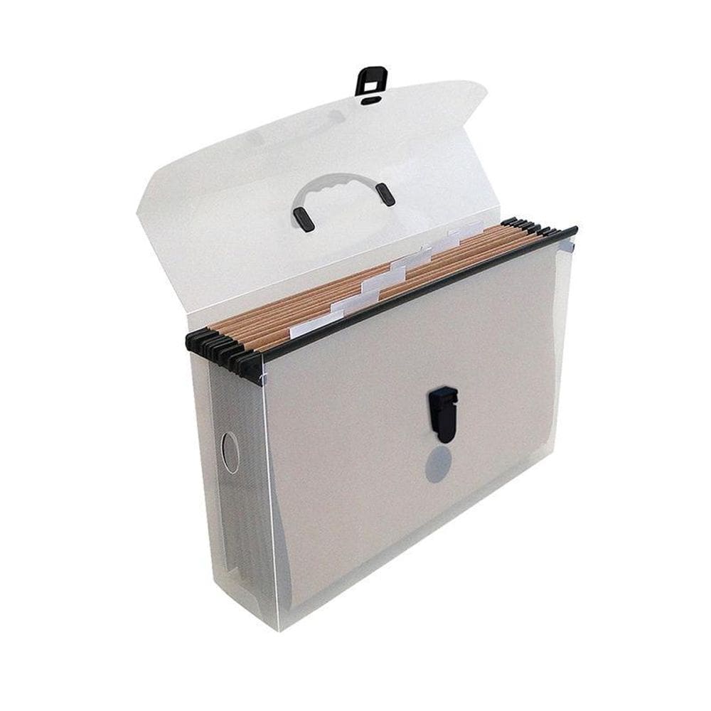 Maleta arquivo Slim Dellosmile cristal 6 pastas susp Dello