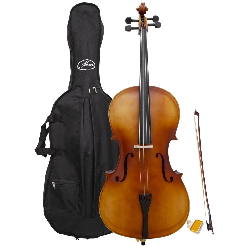 Violoncelo Envelhecido AL 1210 4/4 E Alan Com Capa Arco Breu