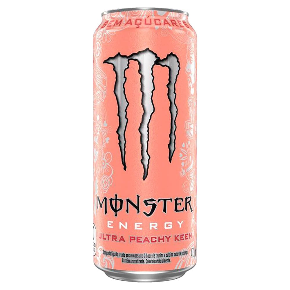 Energético Monster Ultra Peachy Keen Zero Açúcar 473ml