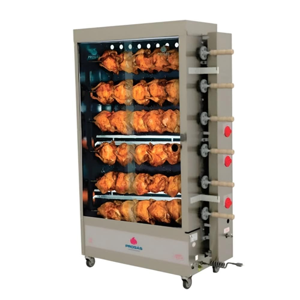 Maquina De Frango Gas 30 Assados Infravermelho Pr-631tr Espeto Eletrico - Progas