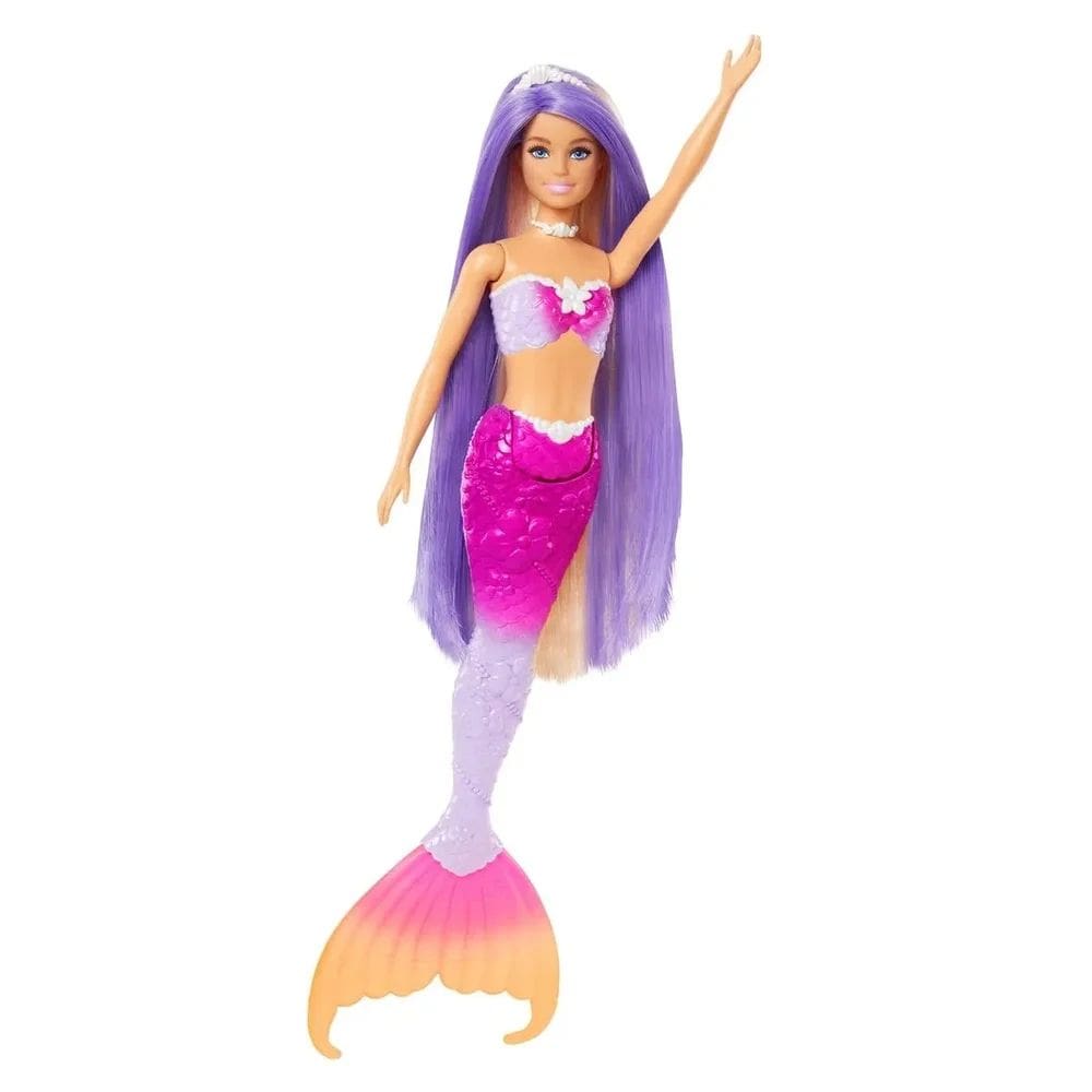 Boneca Barbie Brooklyn Sereia Cores Mágicas Cabelo Roxo - Mattel