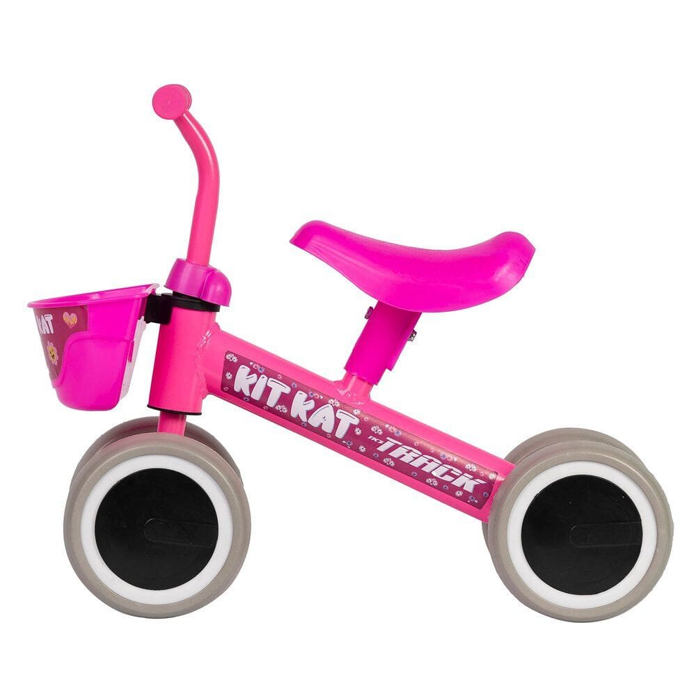 Bicicleta de Equilíbrio Tk3 Kit Kat Pink 4 Rodas Track e Bike