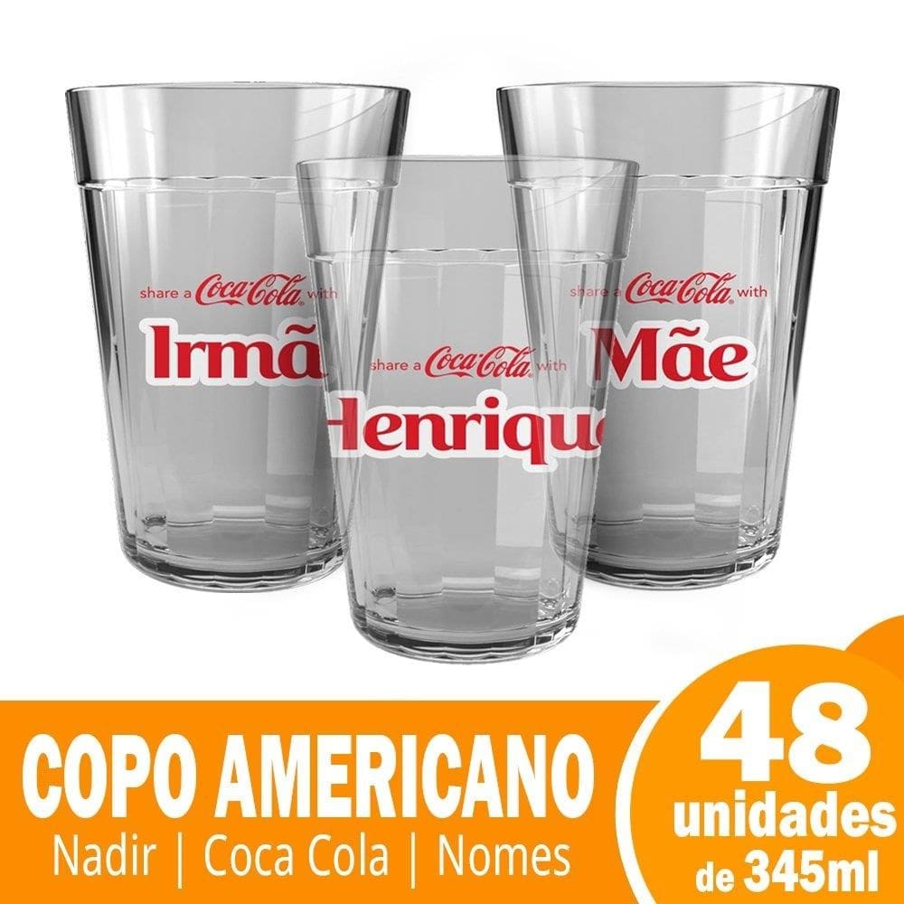 Copo Americano Long Drink Coca Cola Nomes 345Ml 2610 48X1