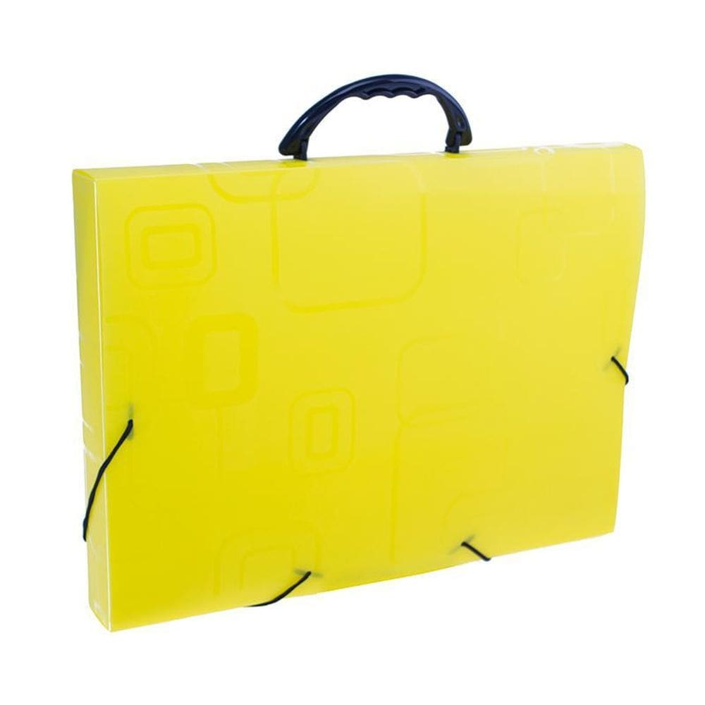 Maleta com alça Dellofine ofício amarela 2152.A Dello