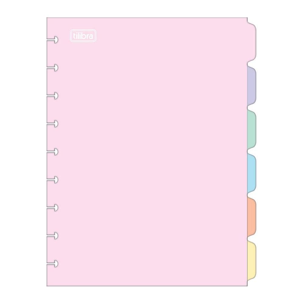 Divisória colorida colegial Tilidisco 6 projeções Tilibra