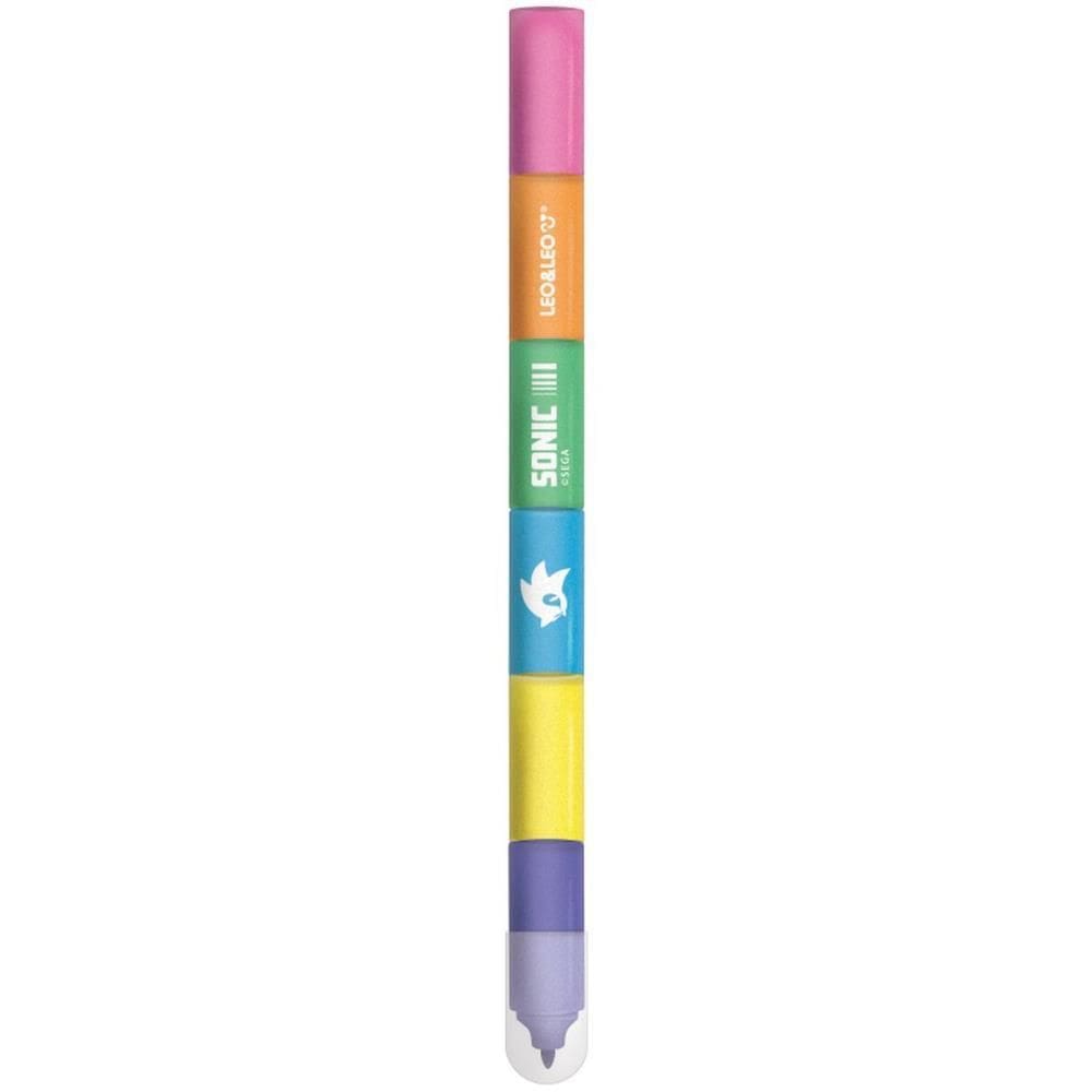 Caneta Hidrográfica Sonic De Encaixe 6 Cores - Leonora