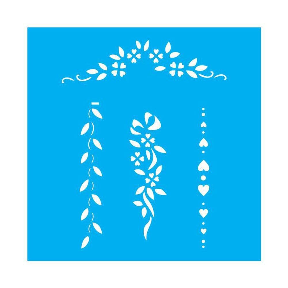 Stencil Tamako Floral - 30X30Cm - Ref 9889