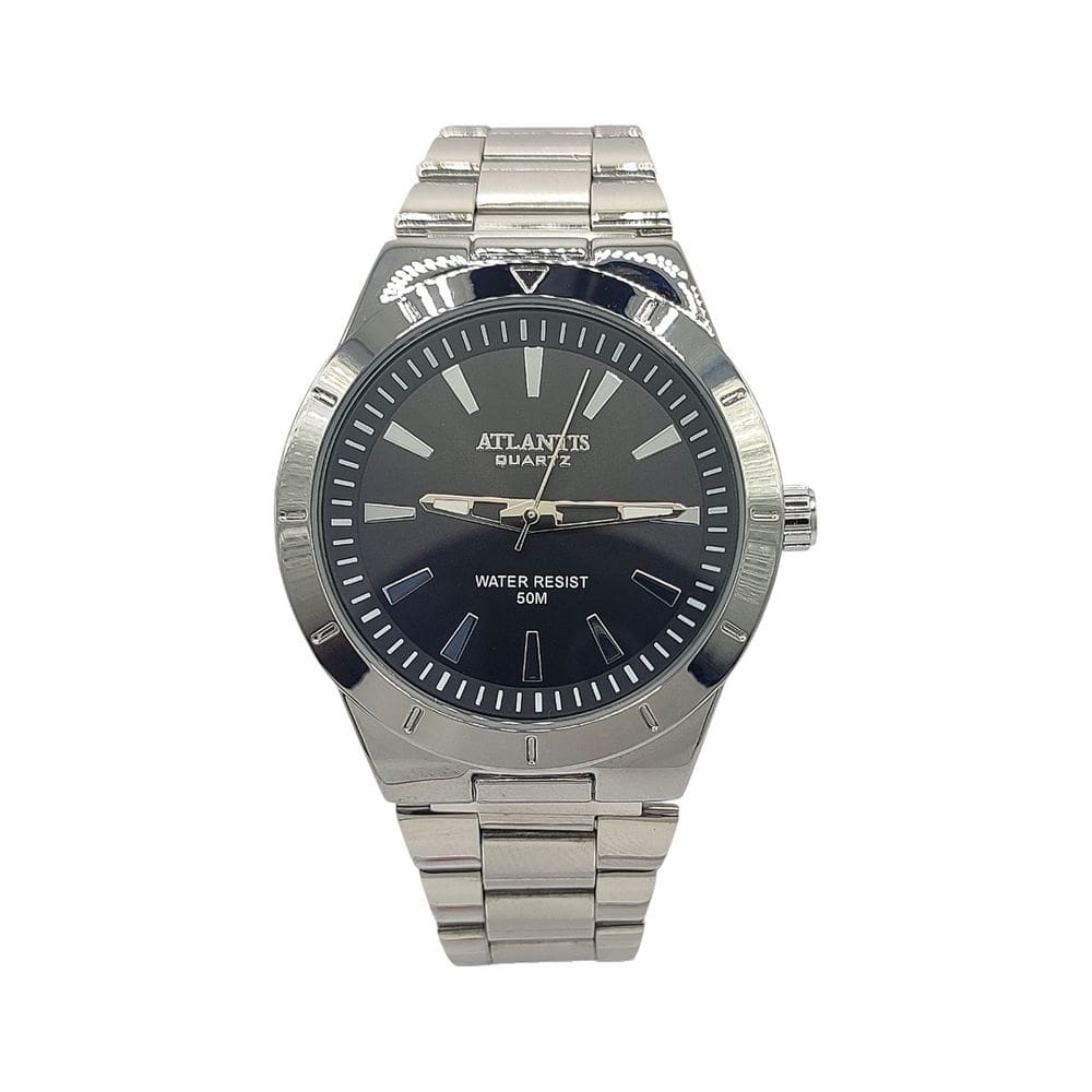 Relógio Atlantis Social Prateado Classico Resistente 5atm