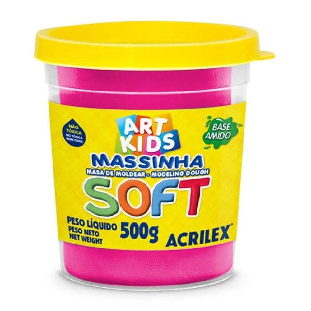 Massa de modelar Soft 500g Rosa 107 Acrilex