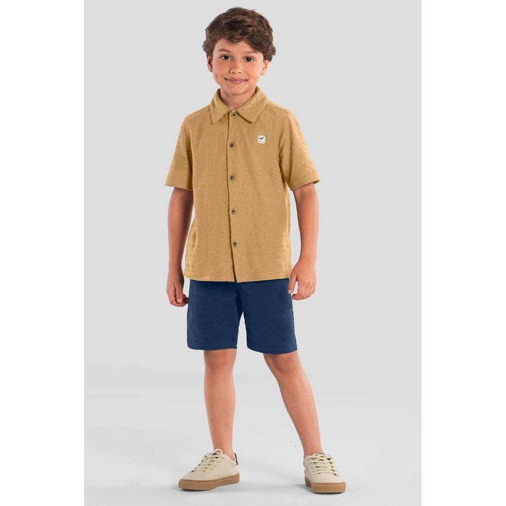 Conjunto infantil menino em meia malha Mundi