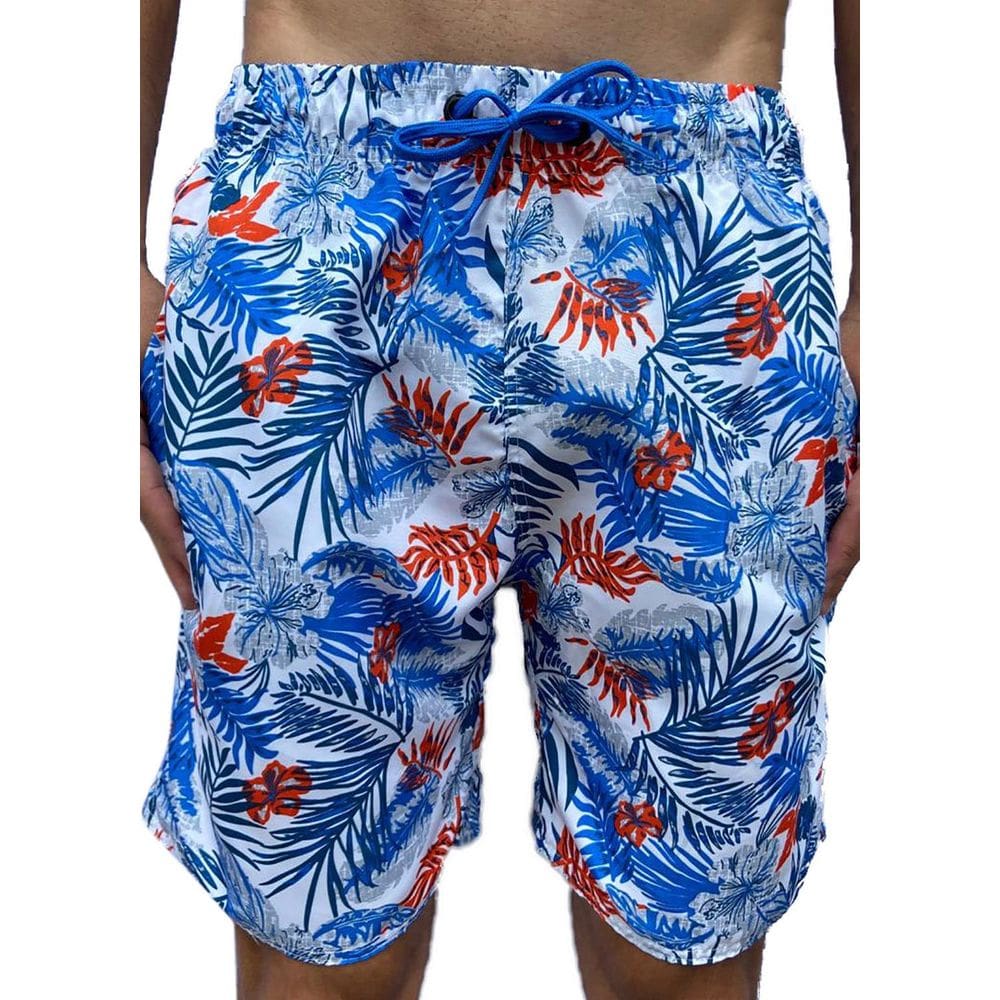 Short Masculino Estampado de Folhas e Flores CoolWave
