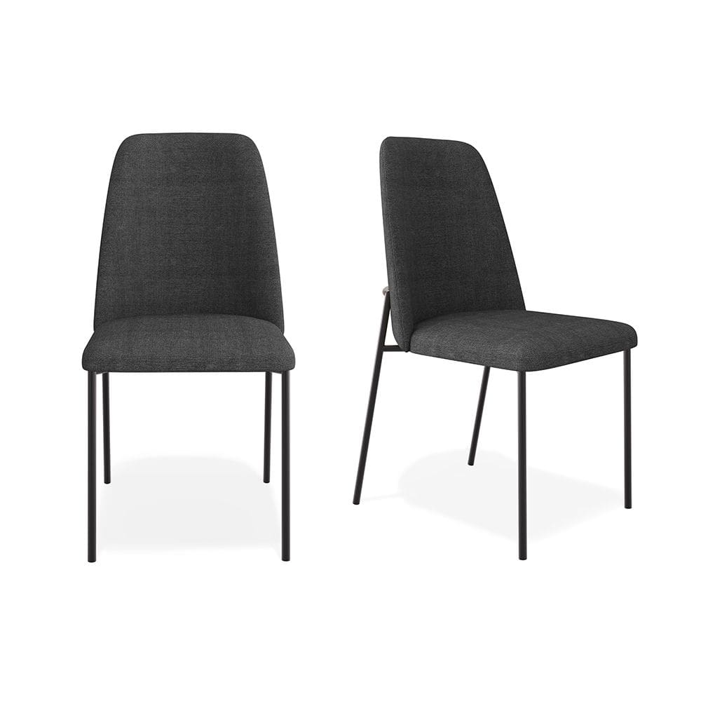 Conjunto 02 Cadeiras Livia Linho Grafite - SSX Multicoisas