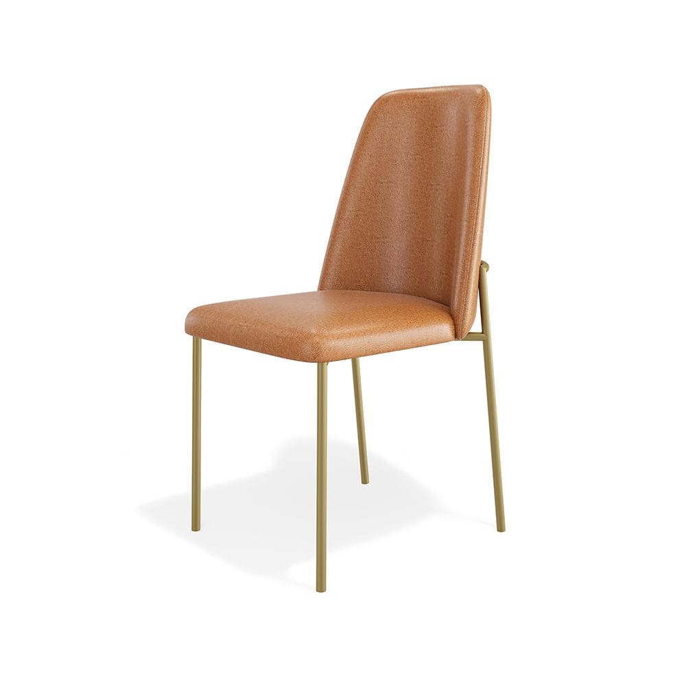 Cadeira Livia Courissimo Whisky estrutura dourada - SSX Multicoisas