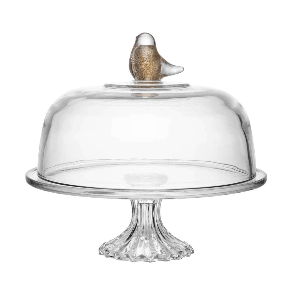 Boleira Bird de Cristal com Pé e Tampa 30cm - Wolff