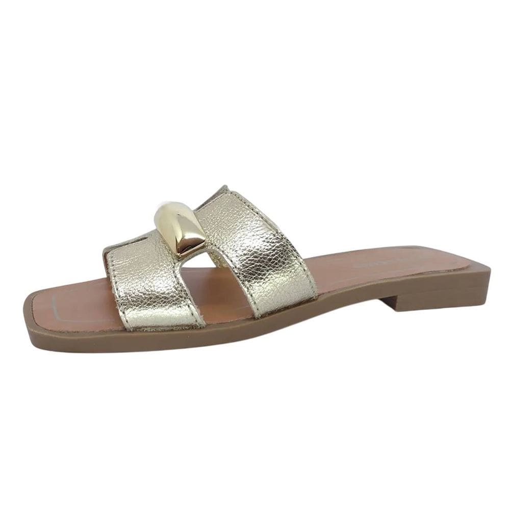 Chinelo Feminino Rasteira Couro Elegante Versatil Bottero