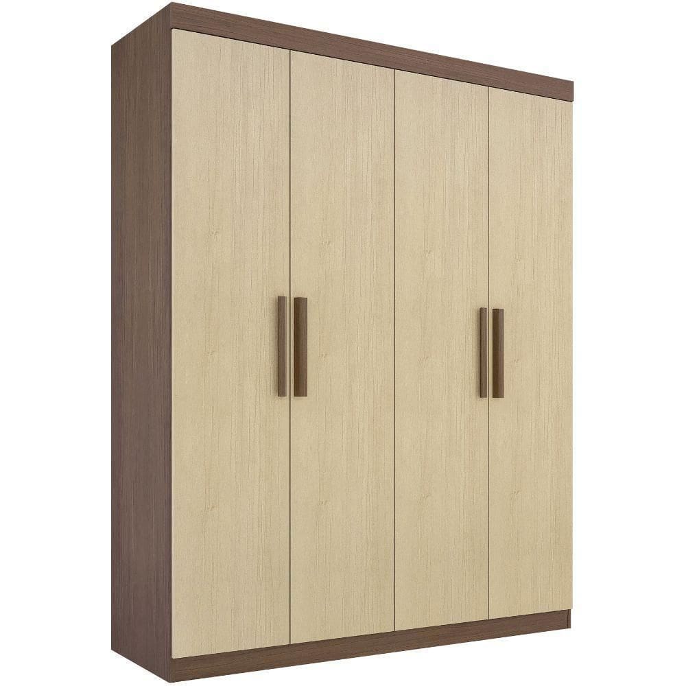 Guarda Roupa Colibri Castanho Linho 4 Portas 3 Gavetas D?doro