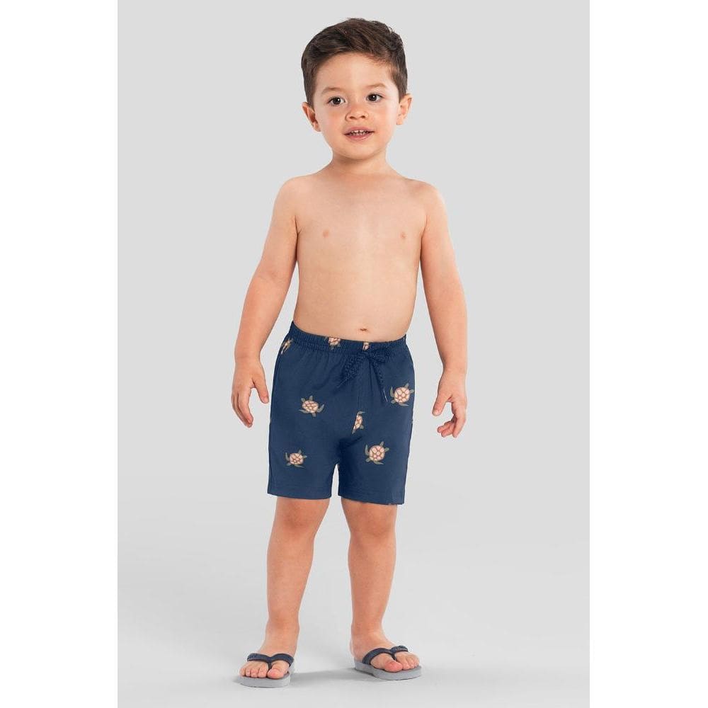 Bermuda infantil menino de tartaruga Brandili Hora do Mergulho