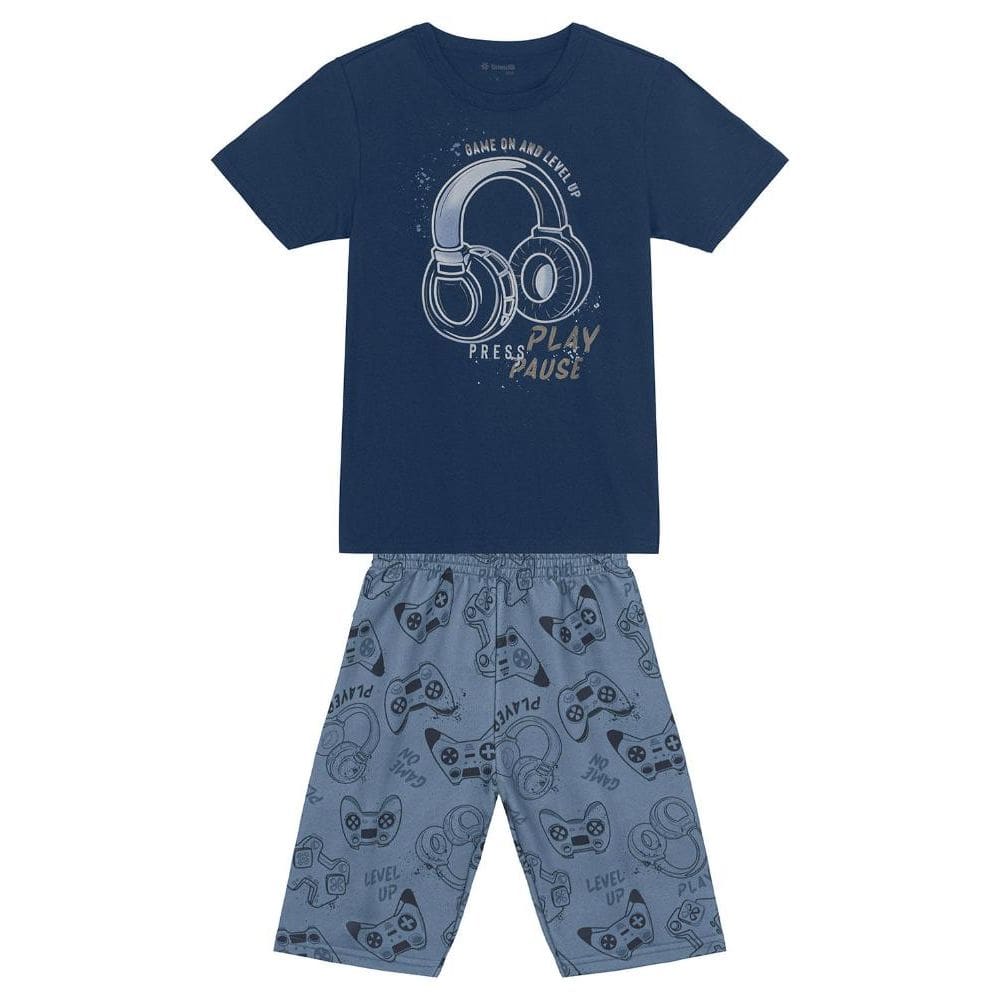 Conjunto infantil menino gamer Brandili