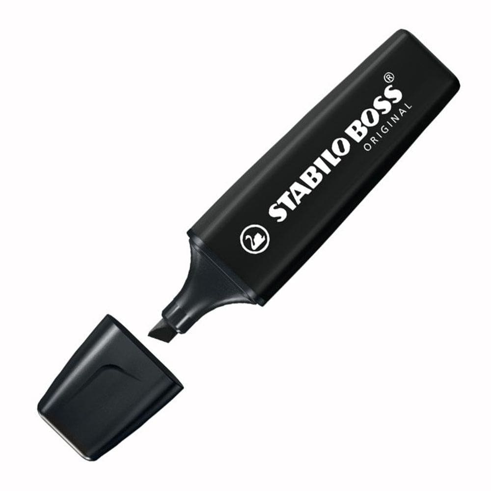 Pincel marca texto Boss Nature Colors Preto 5.7408 Stabilo