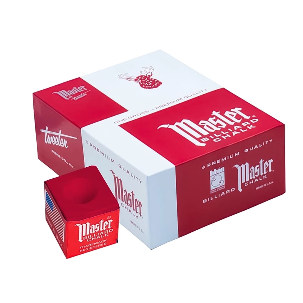 Giz Sinuca Master Vermelho autêntico Grosa Caixa 144 und