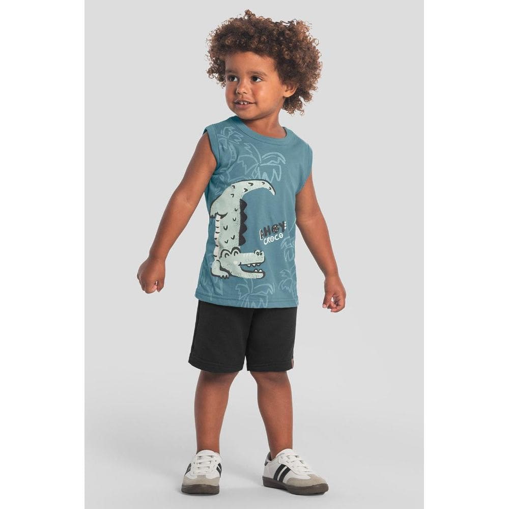 Conjunto infantil menino de jacaré Brandili