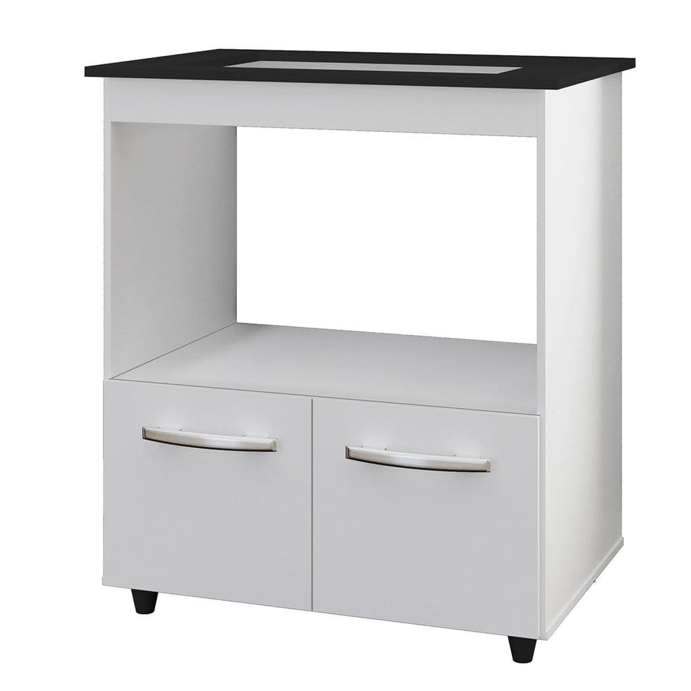 Balcão Cooktop 2 Portas 4 Bocas MDP com Pés Eliana