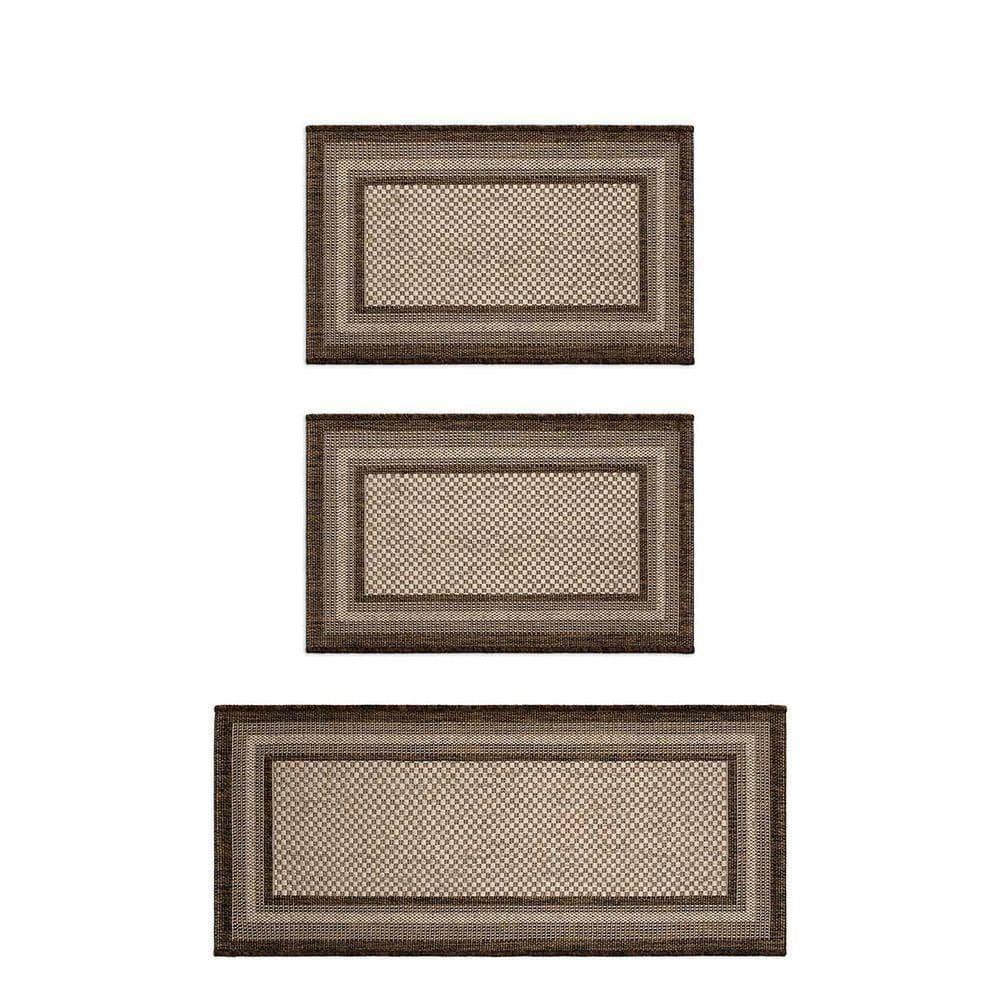 Kit Cozinha Sisal 3 Peças Eco-nature Moldura 70 Marrom