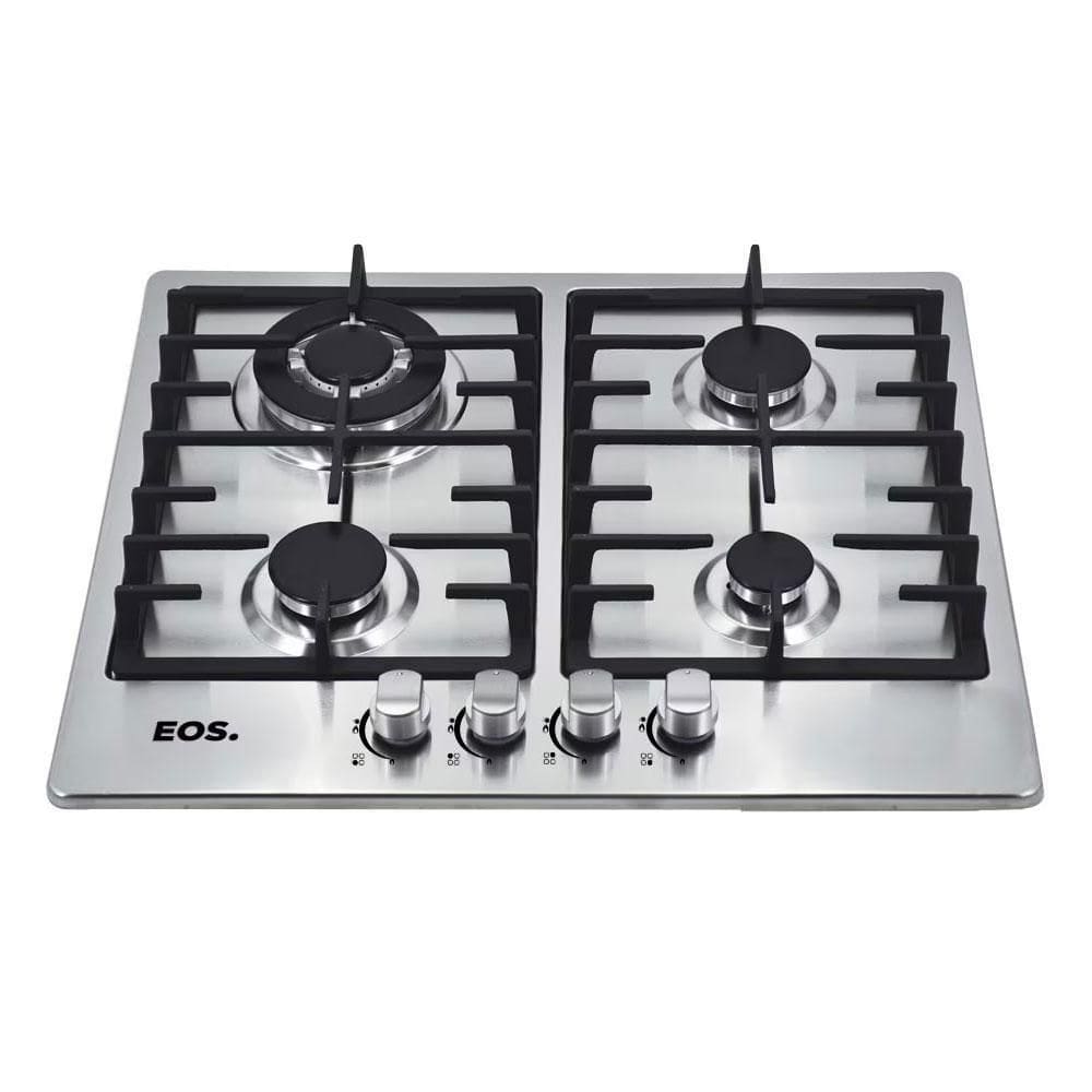 Fogão Cooktop Inox A Gás 4 Bocas 1 Dupla Ecg04 Bivolt - Eos B163914 Bivolt