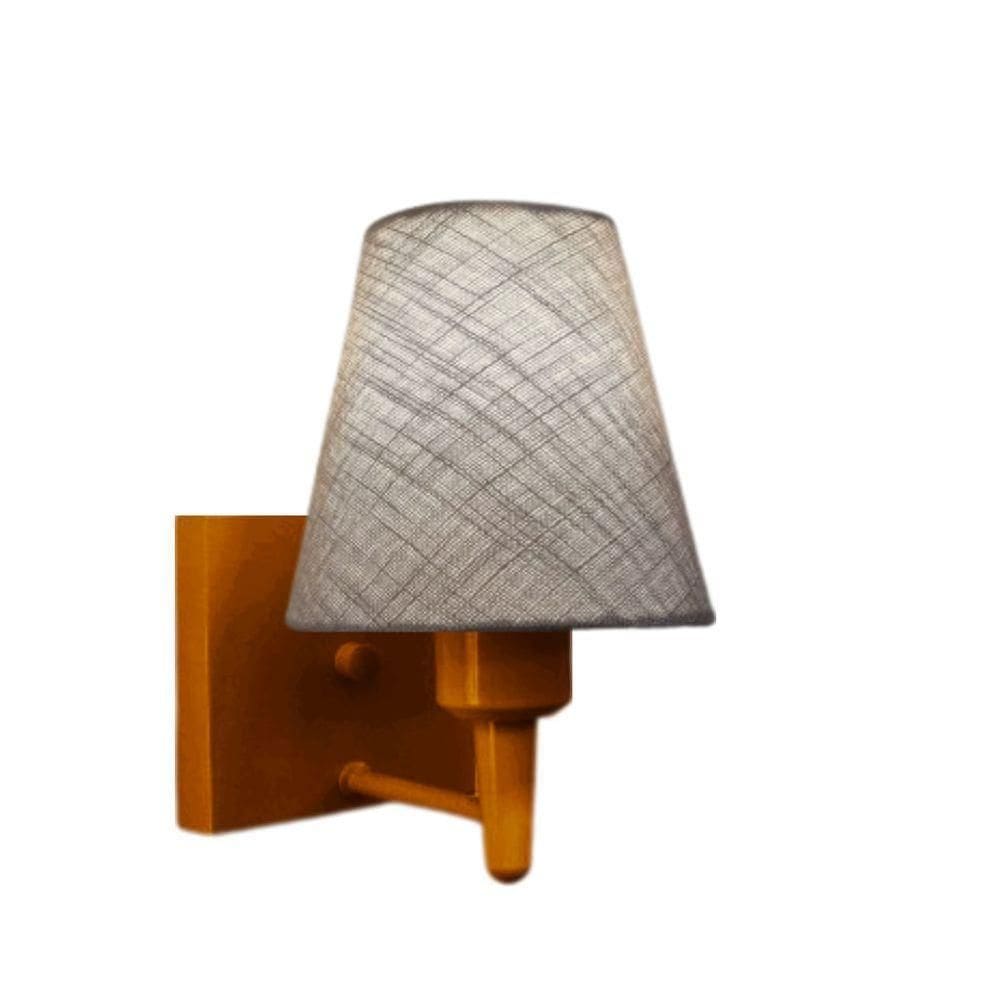 Arandela Quadrada Md-2034 Cobre Cúpula Em Tecido Cone Rustico Cinza - Bivolt