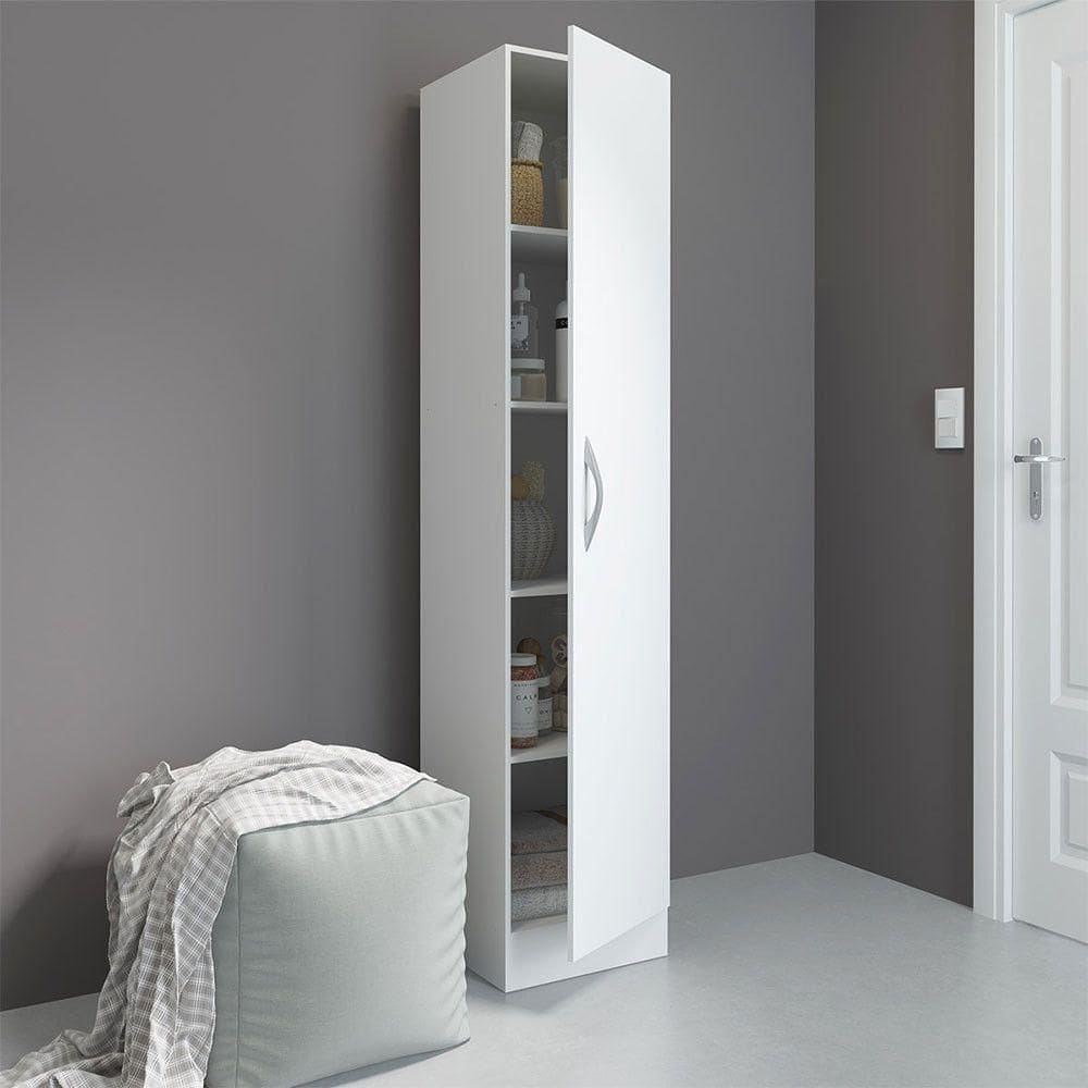 Armário Multuso Com 1 Porta 39x182cm Mdp Branco Menu Móveis Branco
