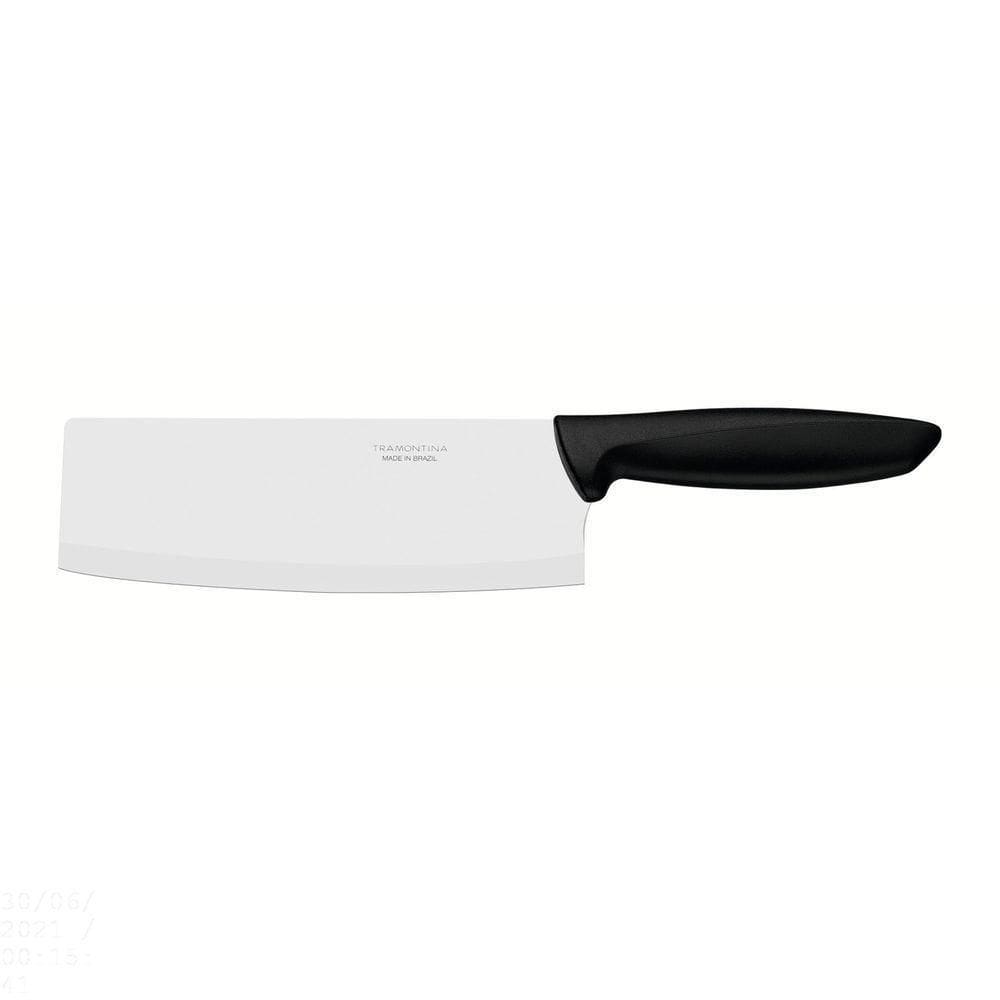 Cutelo Oriental Tramontina Plenus Com Lâmina Em Aço Inox E Cabo De Polipropileno Preto 7” Tramontina