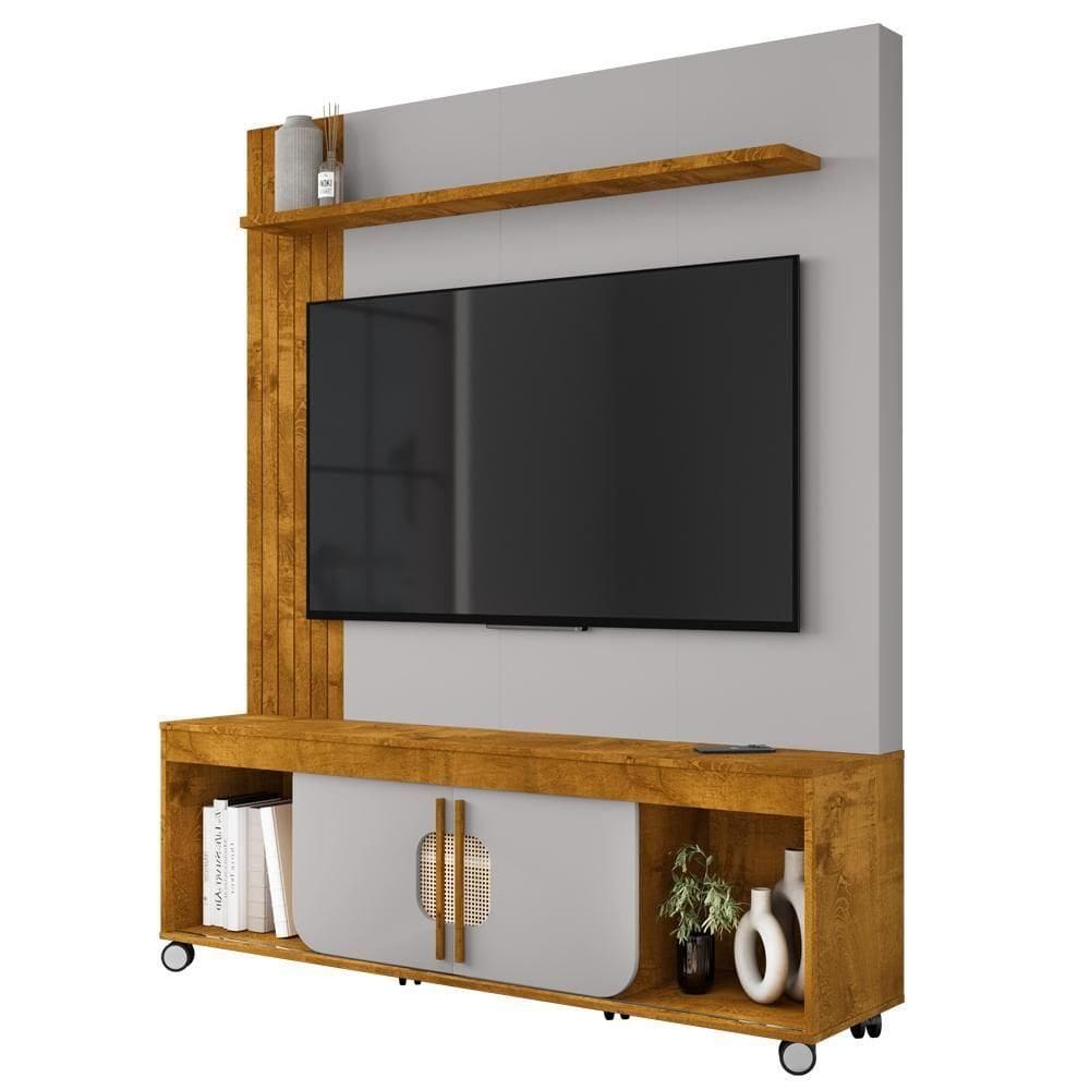 Estante Home Tv 65 Pol 160 Cm Maragogi Naturalle Off White Bechara
