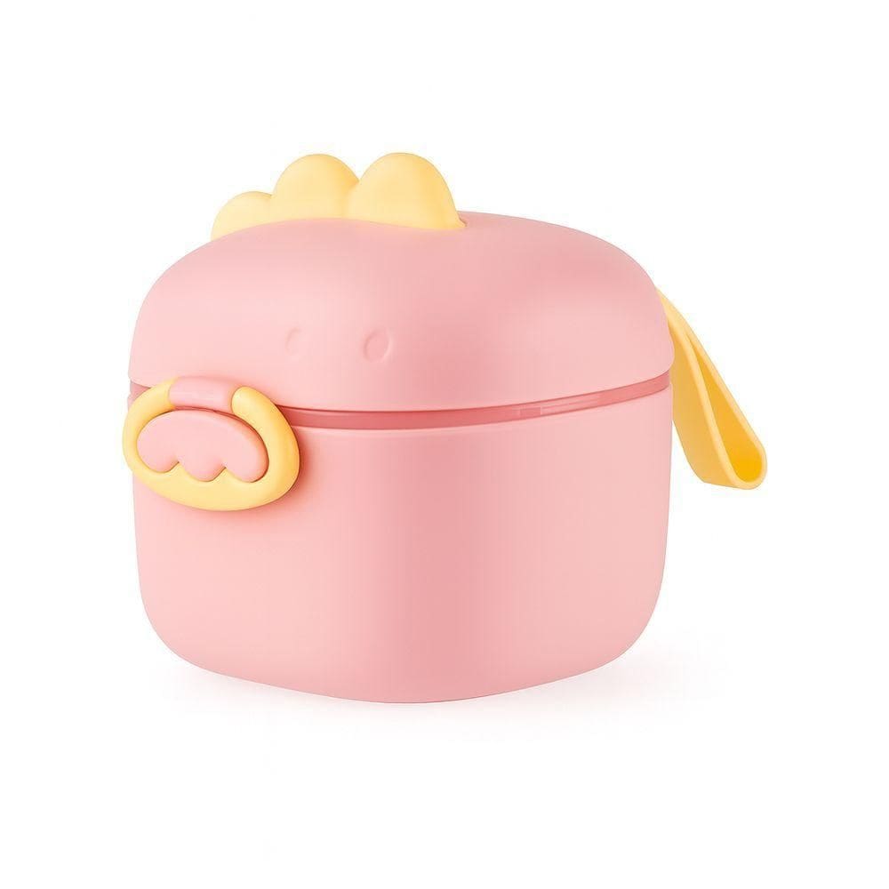 Dosador De Leite Em Pó Para Mamadeira Com Colher, Nivelador E Tampa Vedada – Portátil E Livre De Bpa Rosa