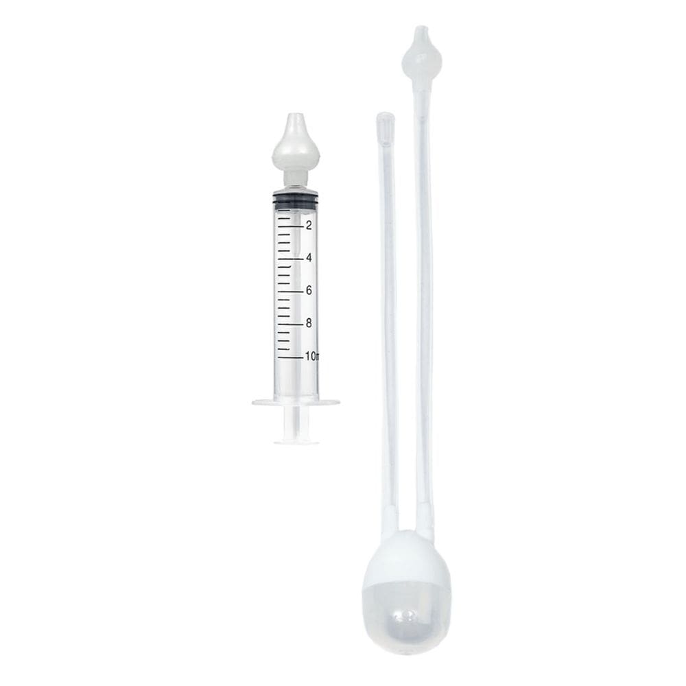 Kit para Lavagem Nasal Seringa e Aspirador Bico Silicone Lavável Reutilizável Buba