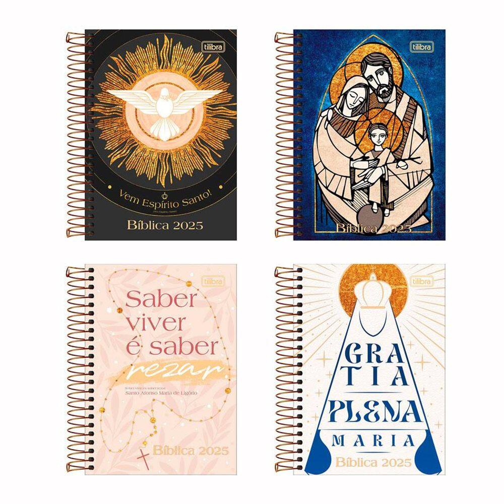 Agenda espiral diária Bíblica 2025 Tilibra