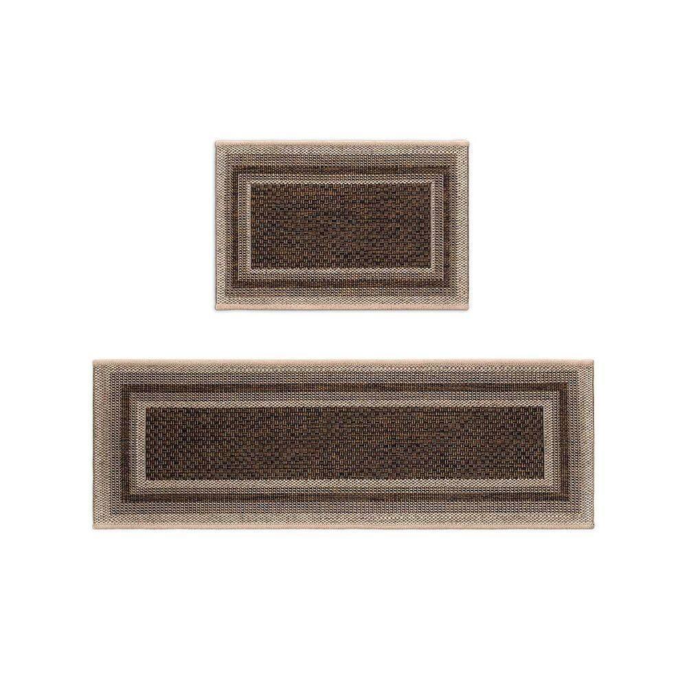 Kit Cozinha Sisal 2 Peças Eco-nature Moldura 87 Bege-marrom