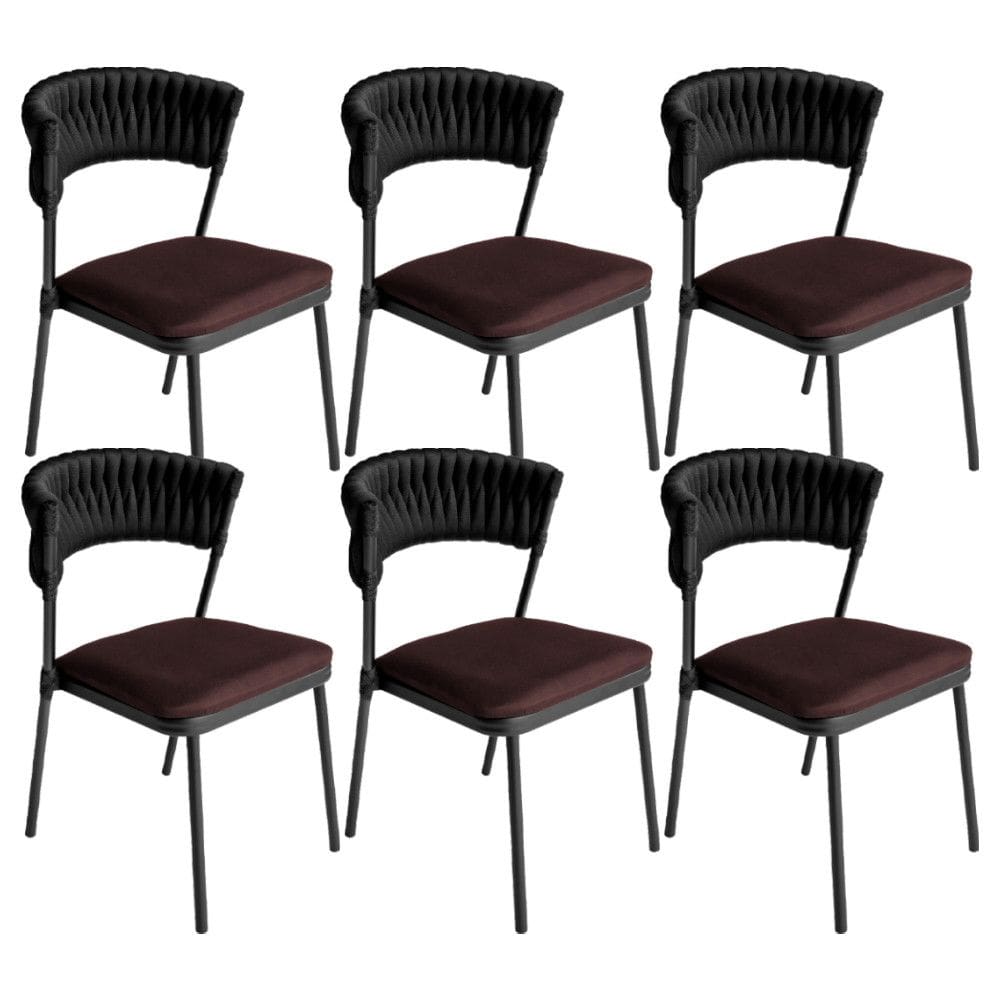 Kit 6 Cadeiras Nice Alumínio Tricô Náutico Área Gourmet Acesse Móveis