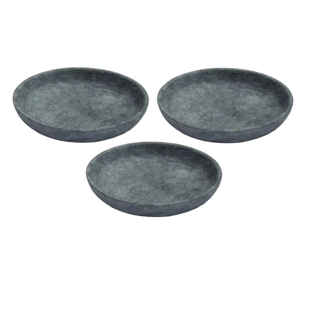 Kit 3 Pratos Fundo Para Massa Em Pedra Sabão Borda Alta 28Cm. - qualidade superior