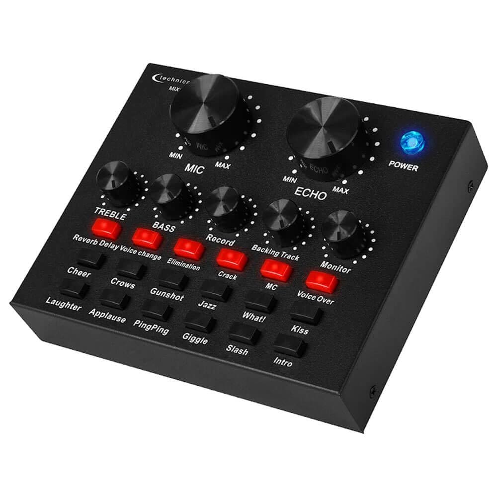Misturador de efeitos sonoros Technical Pro MIX1 Podcast e DJ Host