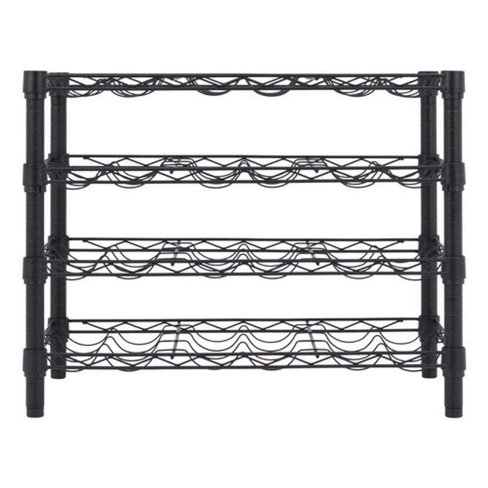 Estante Adega De Vinho Aco Preto 47x60x35cm - 24 Garrafas