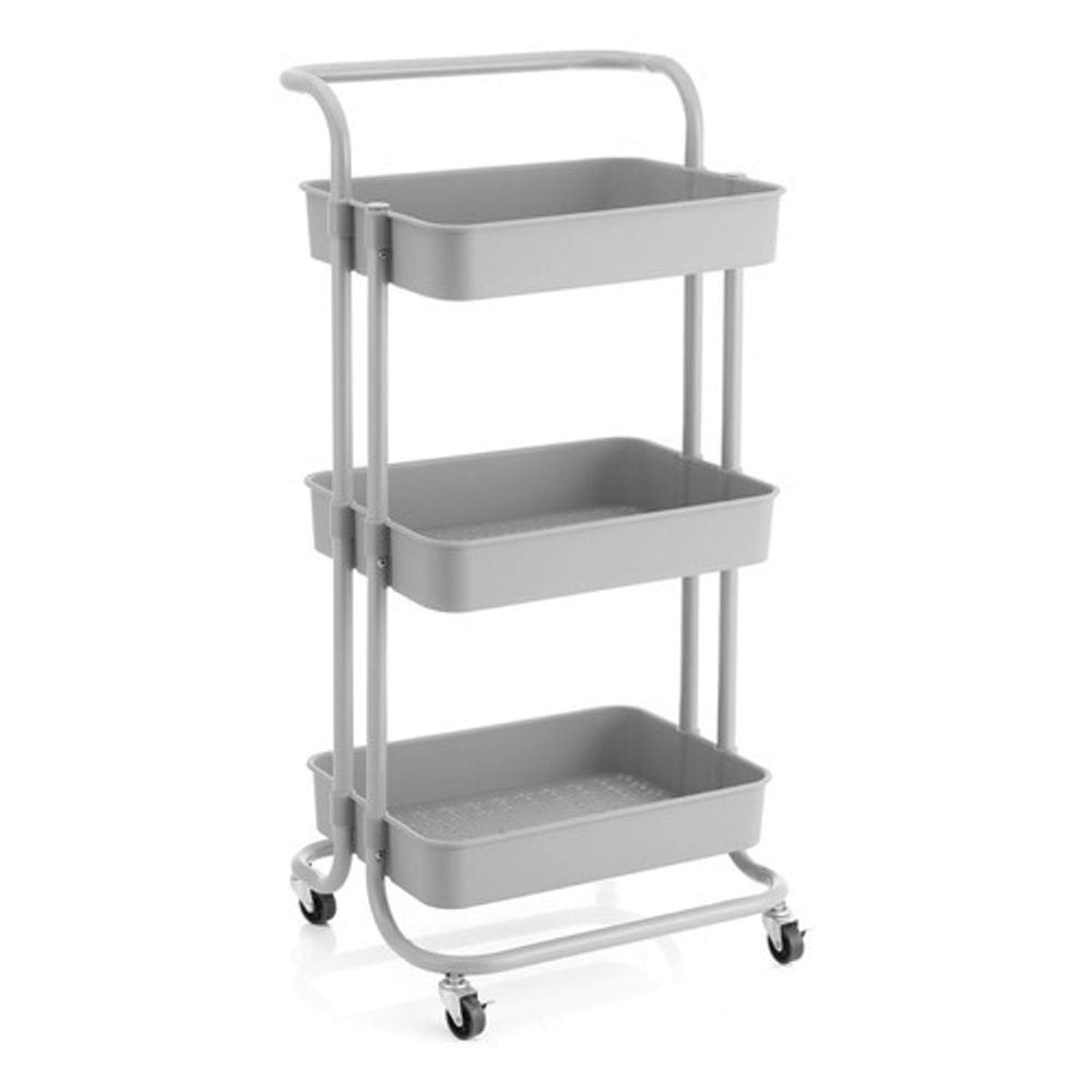 Carrinho Organizador Utiliario 41x88x40cm - 3 Prateleiras