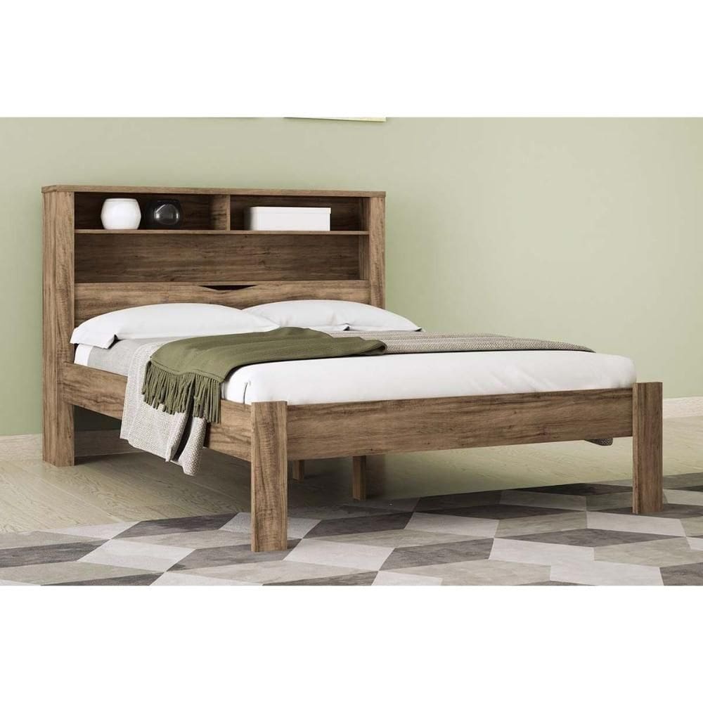 Cama de Casal Invicta com Baú + 2 Nichos Atacama - Santos Andirá