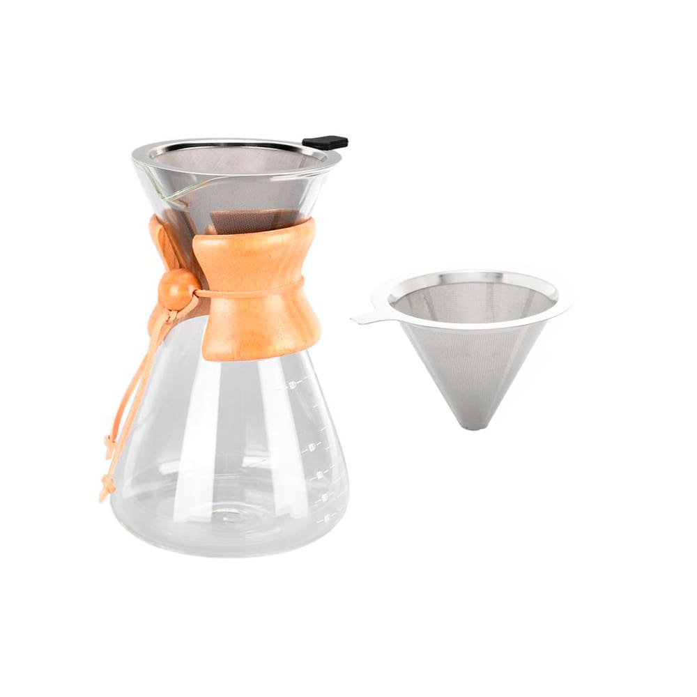 Cafeteira de Vidro com Filtro Manual 800ML