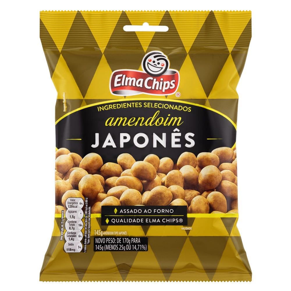 Amendoim Elma Chips Japonês 145g
