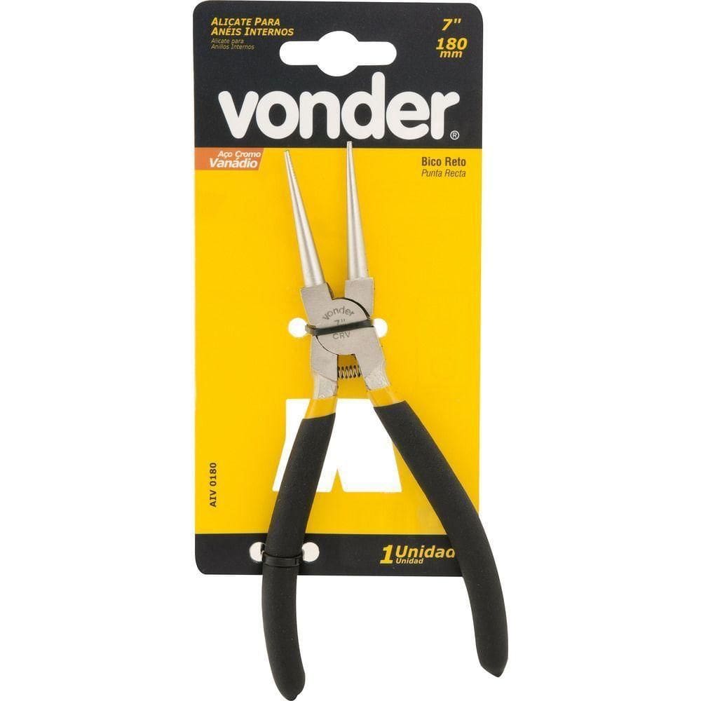 Alicate Para Anéis 7” 180mm Int Reto Vanádio Plast Vonder