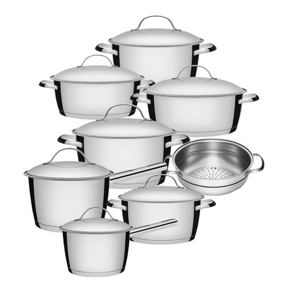Jogo Panelas 7 Peças Cozi-vapore Allegra Aço Inox Tramontina