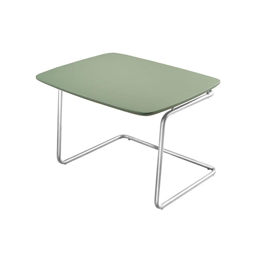 Mesa De Centro Kairos Base Cromada 54x43cm Larflex Cor:verde Lazza