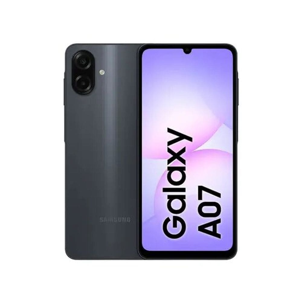 Smartphone Samsung Galaxy A07 128GB - Preto, 4G, RAM 4GB, Câmera 50MP + Selfie 8MP, Tela 6,7”
